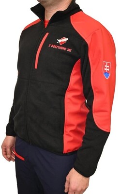 Vetrovka POLAR COMBI - SLOVAKIA, zateplená, čierna+červená, L
