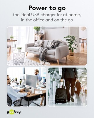 Nabíjačka USB 230V 2port, 1xUSB A 2.0, 1xUSB C (Power Delivery), 65W, GaN, biela