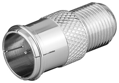 Adaptér F-konektor Quick/F-konektor M/F, Zn, 10ks/bal