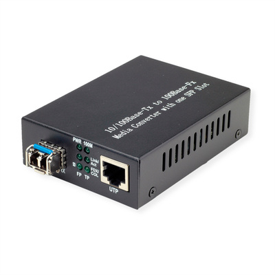 Optický konvertor SFP - RJ45, 100Mbit, GBIC modul LC Duplex MM OM do 500m v balení, čierny