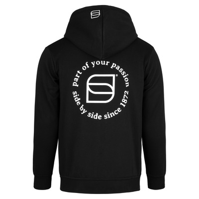 Mikina SPRENGER unisex s kapucňou na zips, zadné vrecko, čierna, M, HS