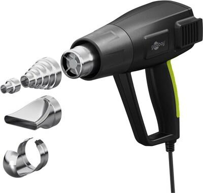 Teplovzdušná pištoľ, 1500W, LCD display, Premium, čierna