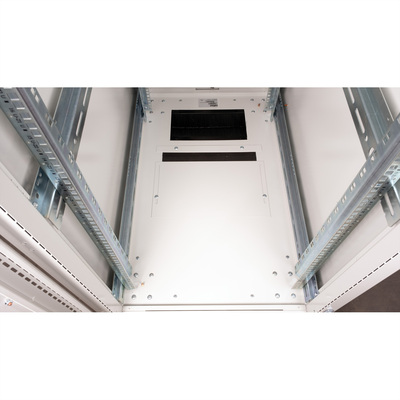 19" Rack na podlahu 36U, 1705x600x1000mm (HxWxD), PRO, Plexiglas, sivý