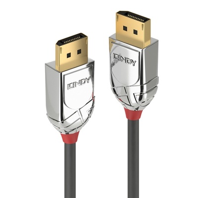 Kábel DisplayPort M/M 5m, 4K@60Hz, DP v1.2, 21.6Gbit/s, sivý, pozl.konektor, Cromo Line