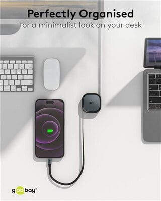 Kábel USB 2.0 Typ C CM/CM 1m, High Speed, Power Delivery 15w 5V3A, čierny, samonavíjací