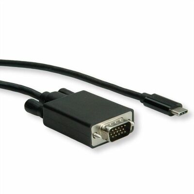 Kábel USB 3.1 Typ C na VGA M/M 1m, max.1920x1200@60Hz, čierny