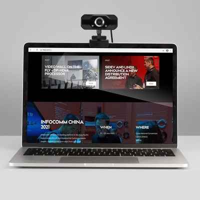 Webkamera s mikrofónom, FullHD, 1080p, USB, 1.3m kábel, čierna