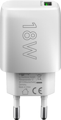 Nabíjačka USB 230V 1 port, 1xUSB A QC 3.0, 18W, biela