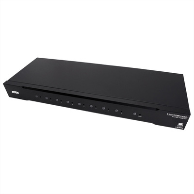 Video selektor/switch HDMI 8IN/1OUT, RS232, UHD 4K@60Hz, mont.set do 19"