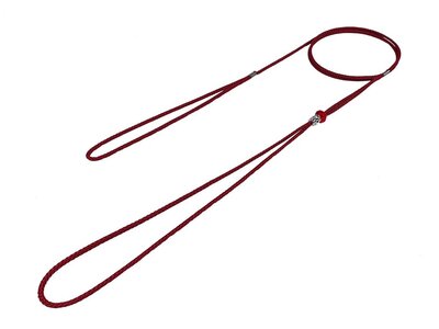 Vodítko výstavné (predvádzacie) s uškom, 3mm/1.4m, s gorálkou Pandora, lanko, pre malé psy, sivé §