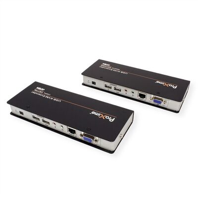 Predĺženie KVM cez TP do 300m, VGA, USB, RS-232, Audio (3.5mm jack), Dual Remote (lokálne ovládanie)