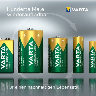 Batéria VARTA RTU nabíjacia D (2ks) 1.2V 3000mAh NiMH (HR20 56720) 2BL