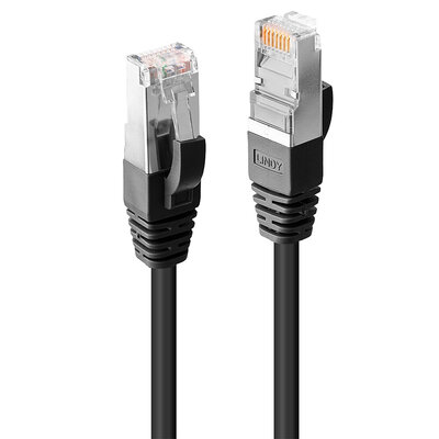 S/FTP (PiMF) Patchkábel 0.3m cat.6, čierny, Cu