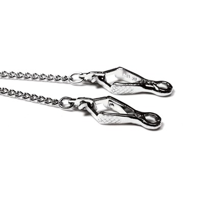 Spojovacia reťiazka, 38cm/1.5mm, pre 2 psov, štipcové karabíny, chrómovaná oceľ, HS