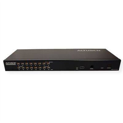 KVM switch/prepínač cez IP, 16PC, 32 remote users, 1 local, VGA, PS2+USB, HotKeys, OSD, Pushbutton