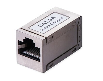 Spojka RJ45, cat.6a, tienená, kovová Gigabit