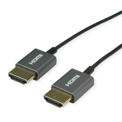 Kábel HDMI M/M 2m, High Speed+Eth, 4K@60Hz, HDMI 2.0, 18G, čierny, ⌀2.5mm, TPE, ultra-slim