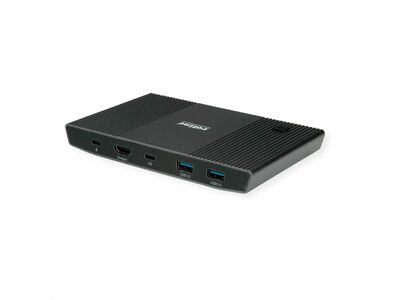 KVM switch/prepínač 2PC, USB Typ C, USB 3.0, USB hub, HDMI 4K@60Hz