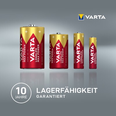 Batéria VARTA Longlife Max Power Alkalická AA (4ks) 1.5V (LR6) 4BL