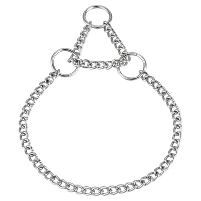 Obojok retiazkový sťahovací 1.5mm/30cm, malé oko, obmedzovač, chrómovaná oceľ, HS