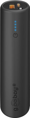 PowerBank 5000mAh s držiakom na bicykel, 1x USB A, 1x USB Typ C, Power Delivery, čierny