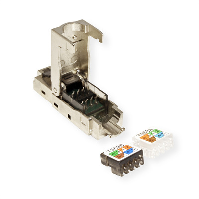 Konektor 8/8 RJ45 cat.6, 1Gbit, na drôt, montáž bez klieští AWG 23-26, pre kábel priem. 6-9mm