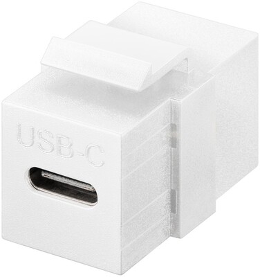 Modul USB 3.2 Gen, 2 CF/CF, Keystone, biely, 10Gbit/s, 100W