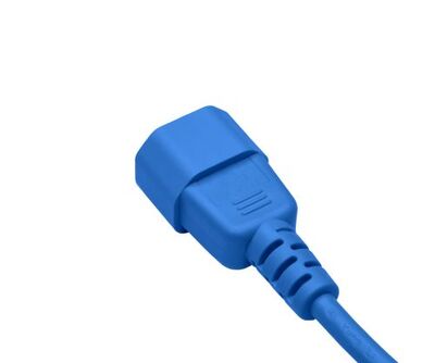 Kábel sieťový 230V predlžovací, C13 - C14, 5m, 1.00mm², 10A, modrý