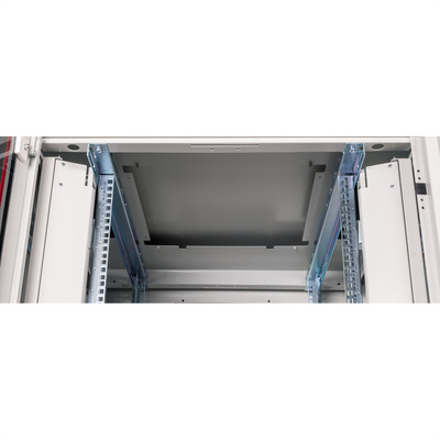 19" Rack na podlahu 22U, 1164x800x800mm (HxWxD), PRO, sklenené dvere, sivý