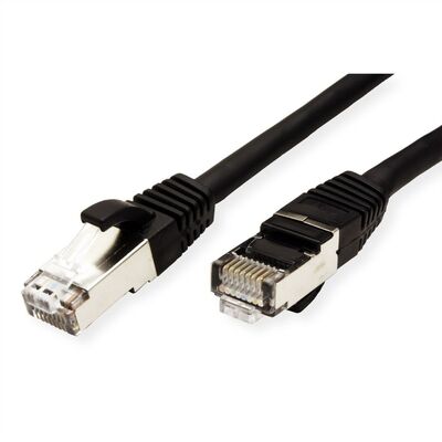 S/FTP (PiMF) Patchkábel LSOH 1m cat.6, čierny, Cu