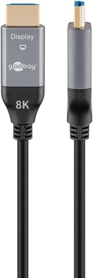 Kábel HDMI M/M 20m, Ultra High Speed+Eth, 8K@60Hz, HDMI 2.1, 48G, pozl. kon.,čierny, aktívny,optický