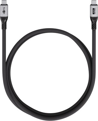 Kábel USB 4 Gen 3x2, Typ C CM/CM 1.5m, 80Gbps, PD 240w 48V5A, oplet, čierny