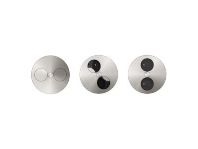 TWIST 2xUTE 230V, 2m kábel 1.5mm², vidlica CEE7/7, nerezová farba