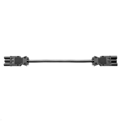 Kábel sieťový 230V predlžovací, GST18 M/F 0.3m, 1.50mm², 16A, čierny