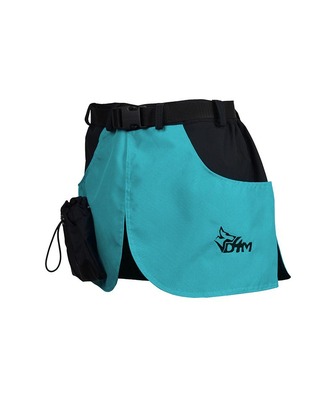 Výcviková sukňa KILT, s odnímateľným pamlskovníkom, čierna+tyrkysová, M-L