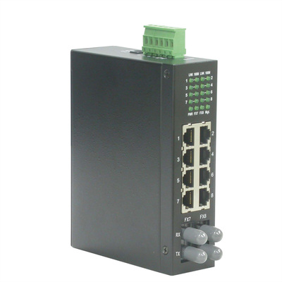 Switch 10/100, 6port, 2x ST, priemyselný