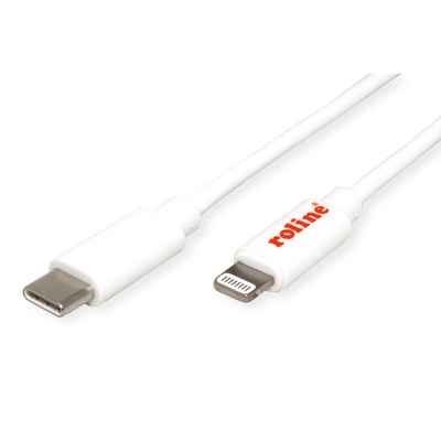 Kábel USB 3.2 Gen 1, Typ C CM/"Lightning" pre Apple, 1m, High Speed, biely s MFI cert.