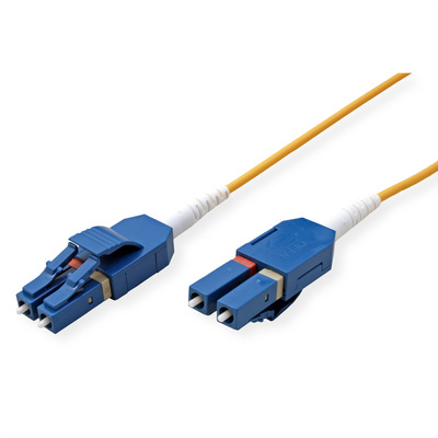 Fiber kábel LC-LC, 15m Duplex OS2(9/125µm), LSOH, uniboot konektor, 2mm, žltý