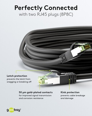 S/FTP (PiMF) Patchkábel LSOH 0.25m cat.8, čierny, Cu, 40GBit/s, 2000MHz