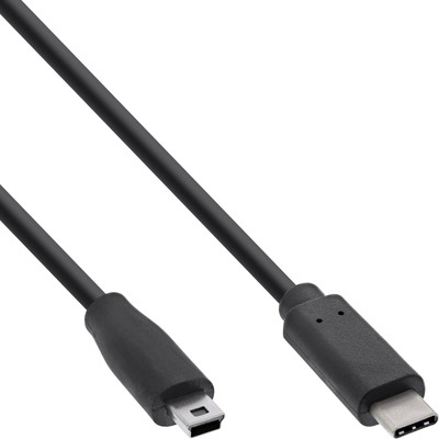 Kábel USB 3.1 Typ C CM/MINI-B(2.0) 3m, High Speed, čierny