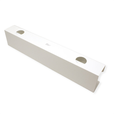 Káblový organizér, žľab na káble pod stôl, oceľ, 600x114x76mm (DxHxV), biely