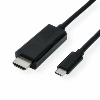 Kábel USB 3.1 Typ C na HDMI M/M 1m, 4K@60Hz, jednosmerný, čierny