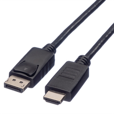 Kábel DisplayPort na HDMI M/M 2m, jednosmerný, max. 1920x1200@60Hz, čierny, Roline Green Eco obal