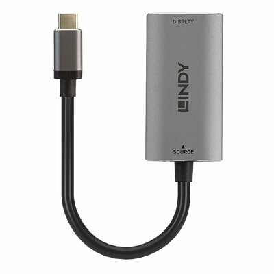 Adaptér USB 3.1 Typ C na HDMI 8K@60Hz, HDMI 2.1, M/F, sivý 10cm