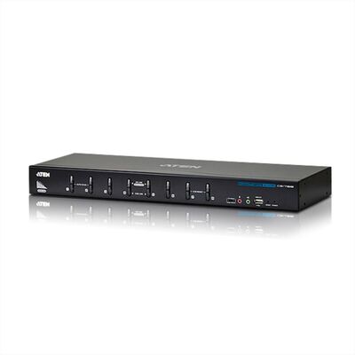 KVM switch/prepínač 8PC, USB, Audio, DVI-D