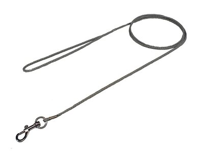 Vodítko výstavné (predvádzacie) s uškom, 3mm/1.3m, lanko, pre malé psy, biele