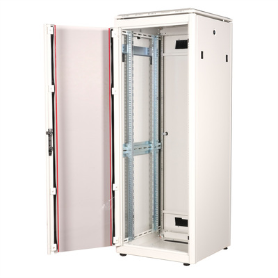 19" Rack na podlahu 32U, 1609x600x600mm (HxWxD), PRO, sklenené dvere, sivý