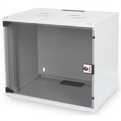 19" Rack na stenu 7U, sivý, 370x540x400 mm (HxWxD), RAL 7035, BASIC