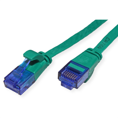 UTP Patchkábel 0.5m cat.6a, zelený, extra plochý, Cu