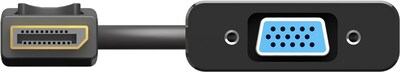 Adaptér DisplayPort na VGA, 15cm čierny, DP ver. 1.1